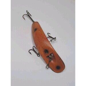 Vintage Helin Tackle Company Flatfish X5 With Color: Orange Spot Belly Used